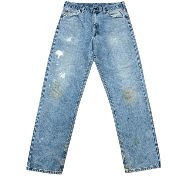 Vintage Carhartt Work-Worn Distressed Relaxed Fit Jeans Size 36x34 - Picture 1 of 14